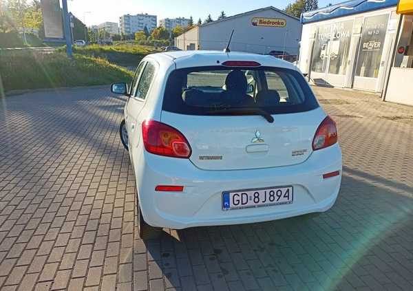 Mitsubishi Space Star cena 29800 przebieg: 75400, rok produkcji 2018 z Gdańsk małe 137